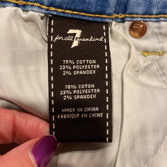 7 For All Mankind Blue Jean Denim Skirt Kids Girls Size 7 - Picture 10 of 14